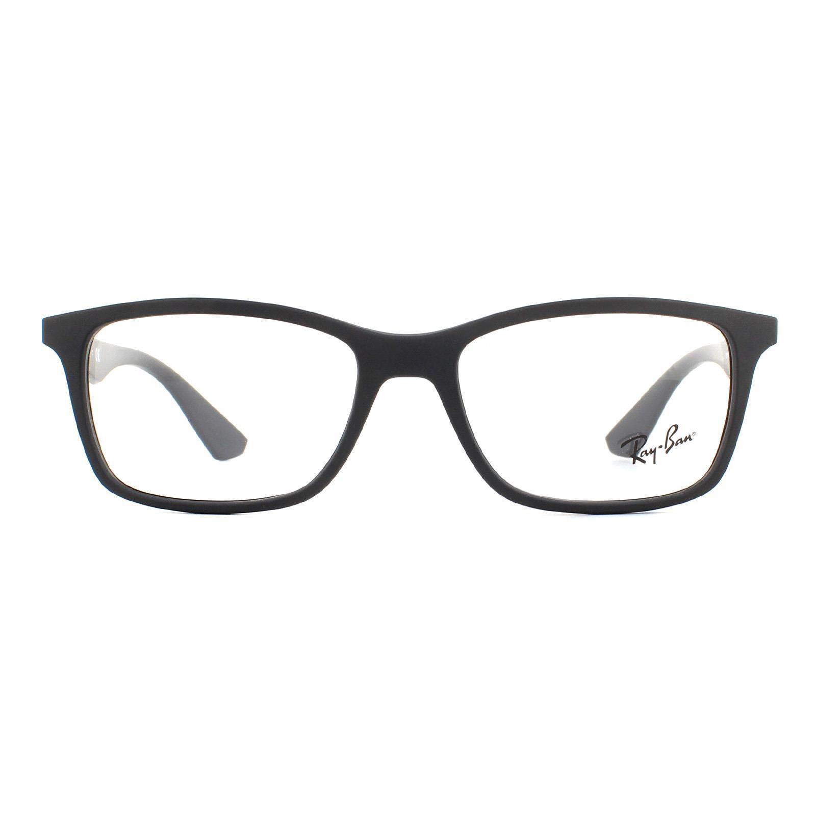 Ray-ban bril rx7047 5196 mat zwarte mannen vrouwen