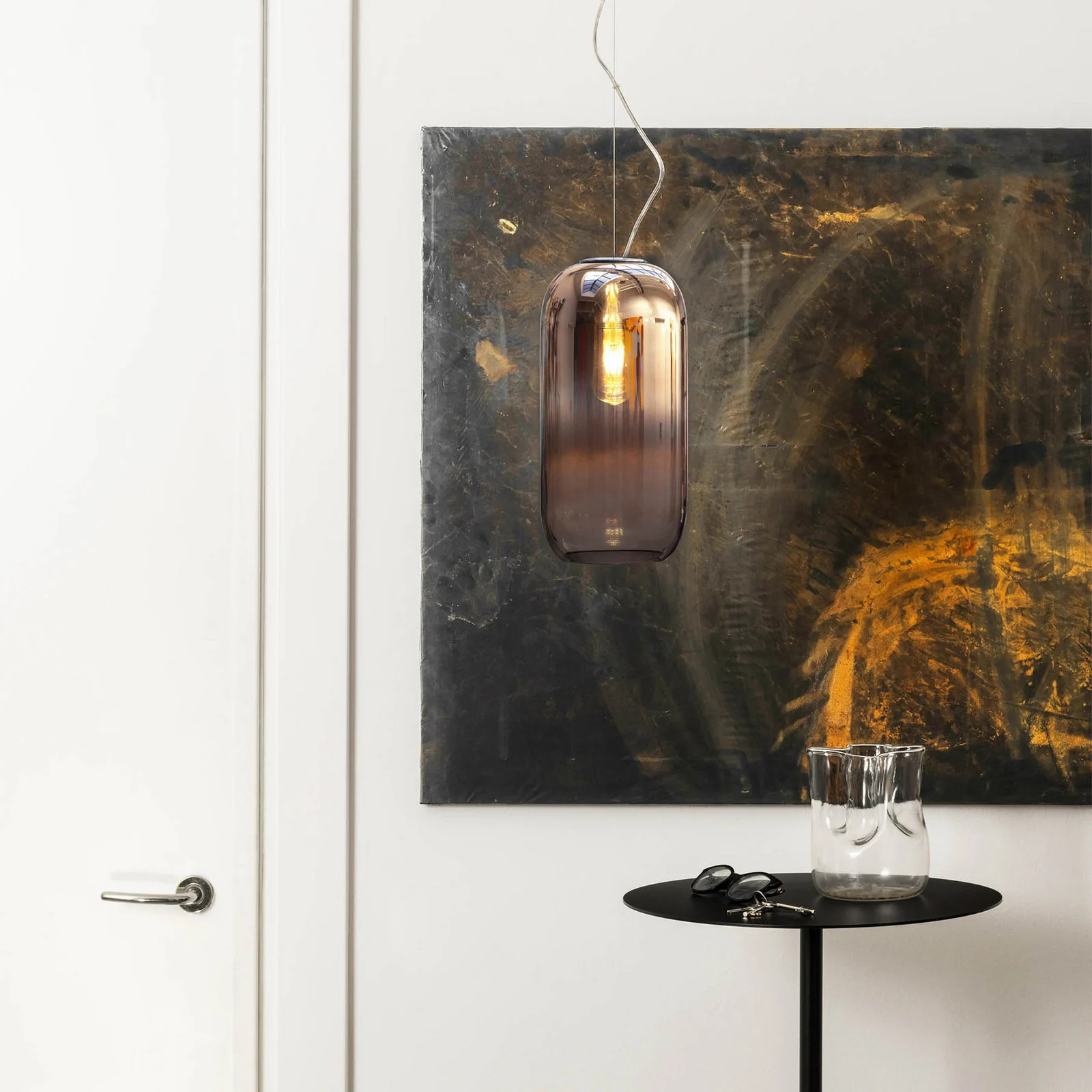 Artemide Gople Hanglamp - Bronze/Zwart - Glas