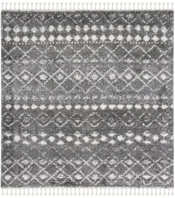 SAFAVIEH Berber Fringe Shag Leatha Trellis Rug
