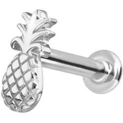 14 Karat Gold Labret mit Innengewinde ANANAS