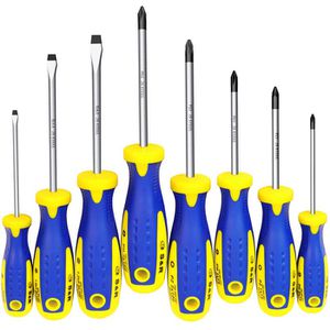S&R Schraubendreher 250681108, Set, Schlitz, Kreuzschlitz, 8-teilig