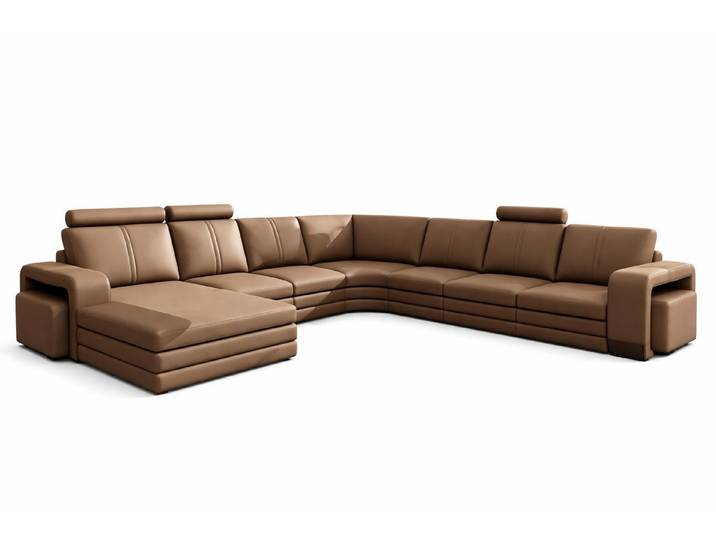 JVmoebel Wohnlandschaft XXL Kunstledersofa – Weiches Multifunktionales Ecksofa Sofort, Made in Europa