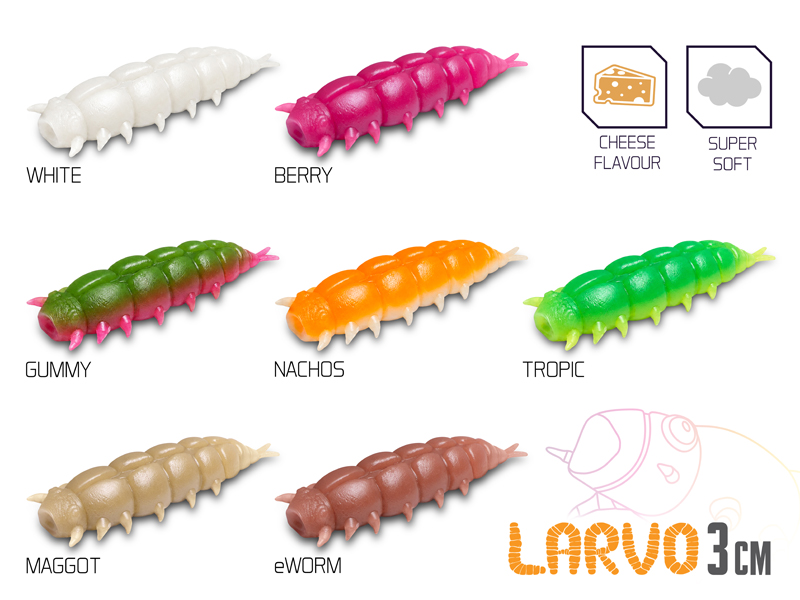 Leurre artificiel Delphin LARVO Cheese / 15 pcs 3cm / TROPIC 3cm / TROPIC