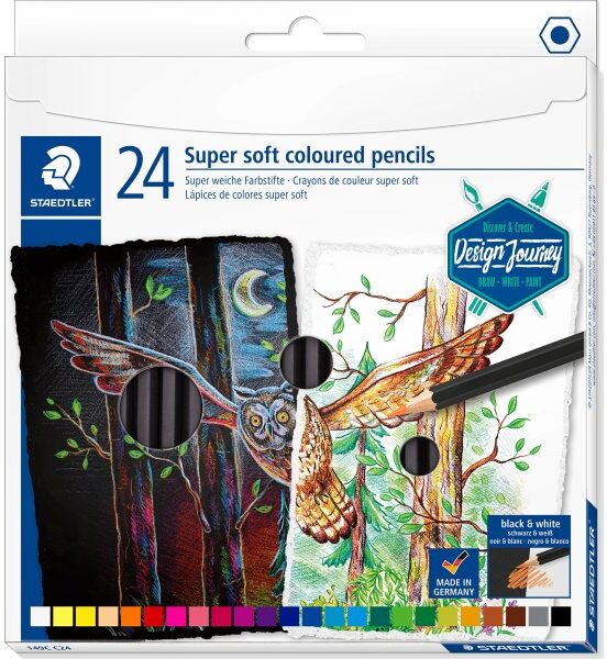 Staedtler Dj Super Soft Farveblyanter   24 Farver