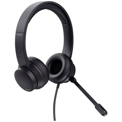 Trust HS-201 Computer Over Ear Headset kabelgebunden Stereo Schwarz -