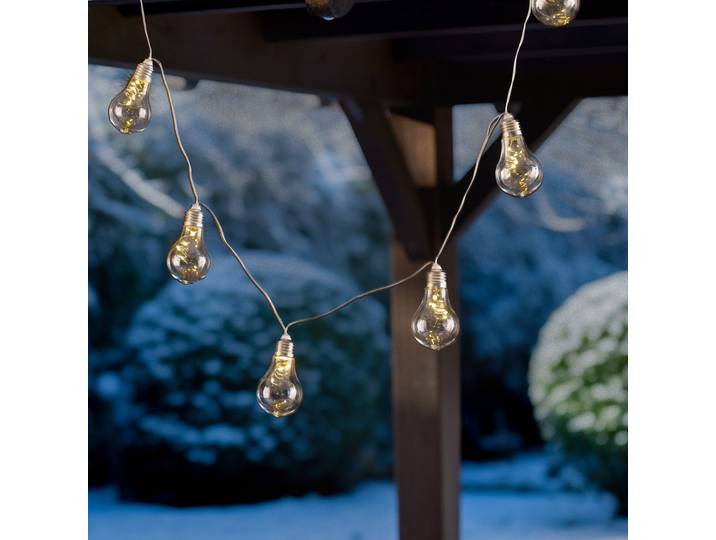 Lampini Solarzelle Lichterkette Clear - Lindby - Terrasse - Kunststoff - Mehrflammig