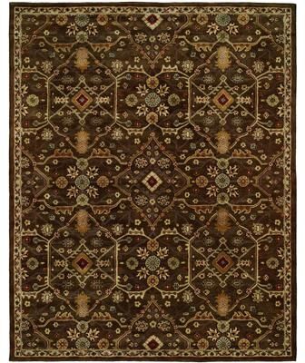 KALATY Empire Chocolate Wool Hand-tufted Area Rug