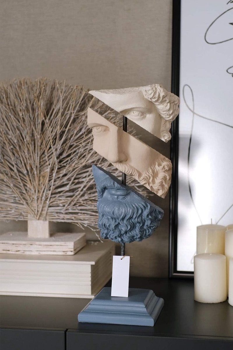 Scandinavisch minimalistisch hoofd buste sculptuur voor decoratie in de woonkamer