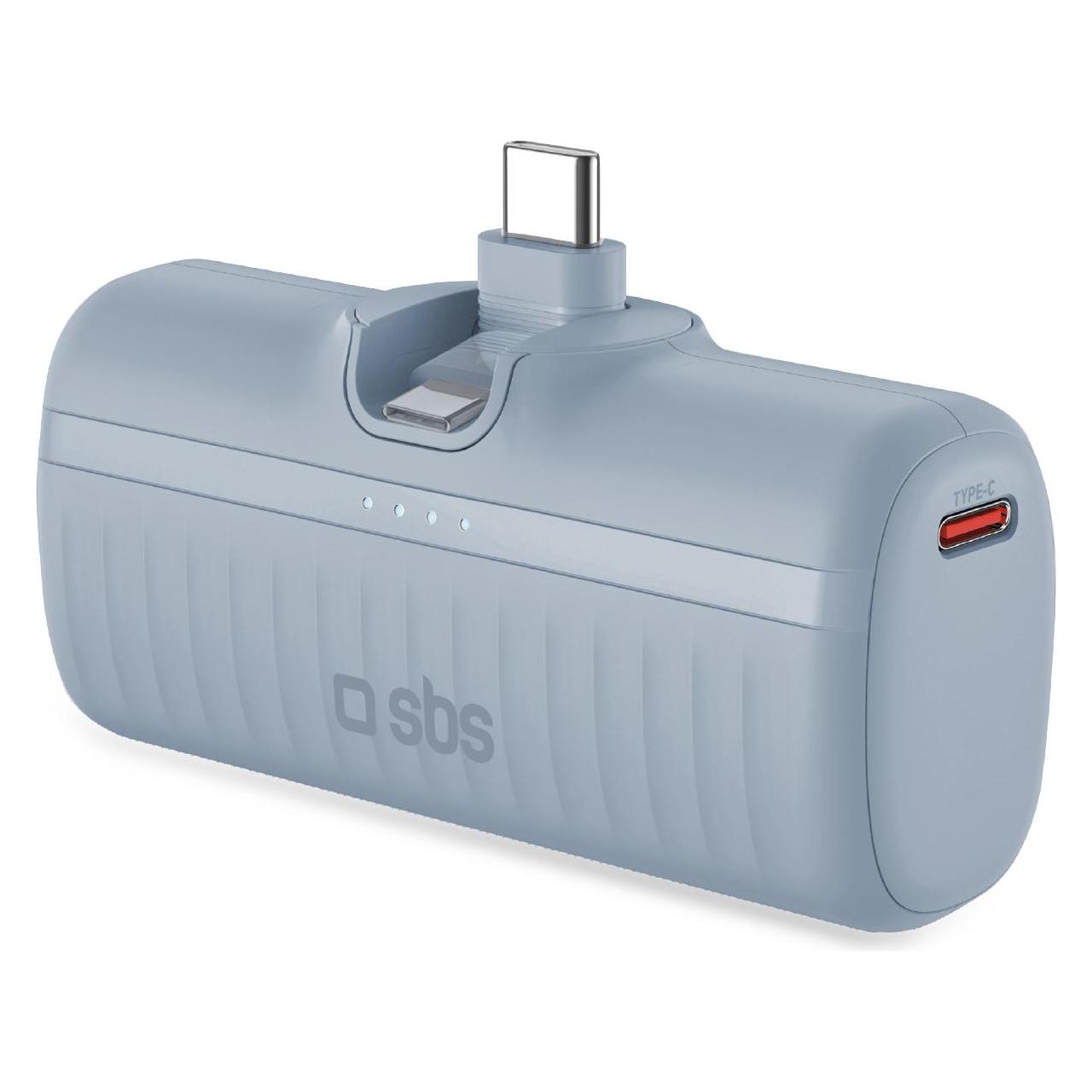 SBS Powerbank (5000 mAh, 10 W) (TEBB5000PLUGLGGRS)
