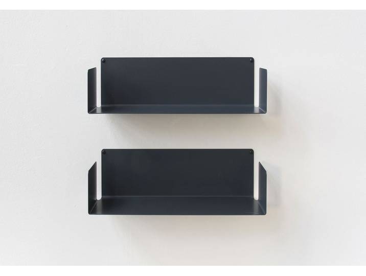 Modulares regalsystem grau us - 45 cm - satz von 2 - stahl - teebooks