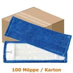 Wischmop MopKnight Kobold blue Mikrofaser blau 50 cm Karton 100 Stück, für alle glatten und strukturierten Böden