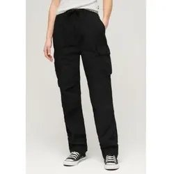 Superdry für Damen. W7011070A Niedrig geschnittene Cargohose Für Schwarz (28/30), Lässig, Baumwolle