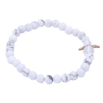 Edelsteinarmband Kinder Schutzengel, Howlith
