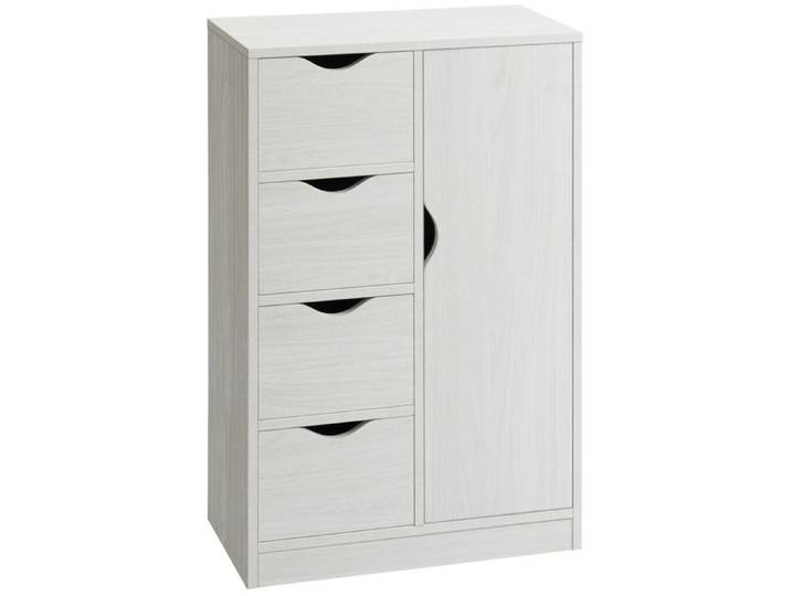 HOMCOM - Meuble de Rangement - Panneaux de particules - 54x29x83cm - Blanc
