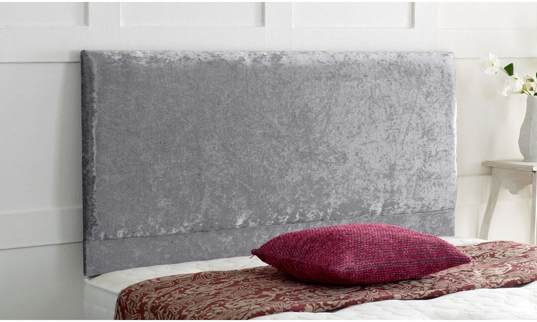 Rosdorf Park Sherwood Upholstered Velvet Headboard Silver Double (4'6)
