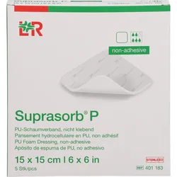 Suprasorb P Pu-Schaumv.nichtklebend 15x15 cm 5 ST