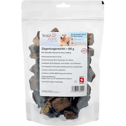 Wild & Fein Ziegenlungenwürfel, 180 g - Kausnack für Hunde mit hoher Akzeptanz