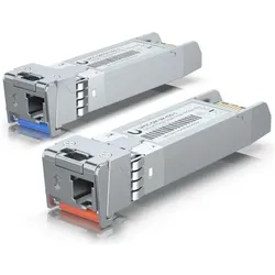Ubiquiti U Fiber, Single-Mode Module, 10G, BiDi, 2-Pack, Transceiver, Silber