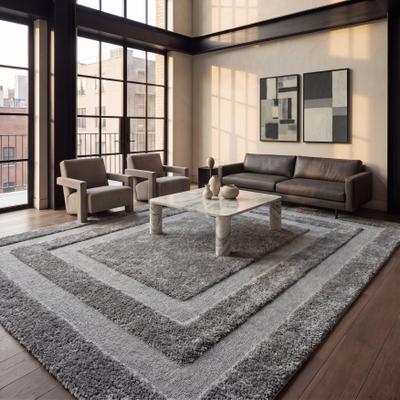 SAFAVIEH Florida Shag Carlinde Border 1.2-inch Thick Rug