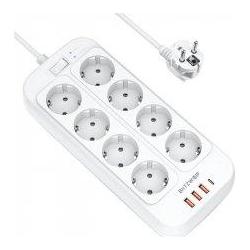 BlitzWolf BW-PC2 power strip, 8 outlets + 3x USB, 1x USB-C, 2500W (35983064)