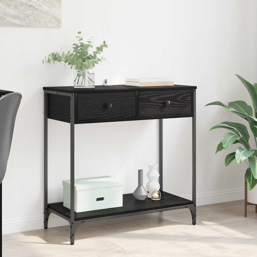 Trent Austin Design Console Table Black Oak 75cm H x 75cm W x 34.5cm D