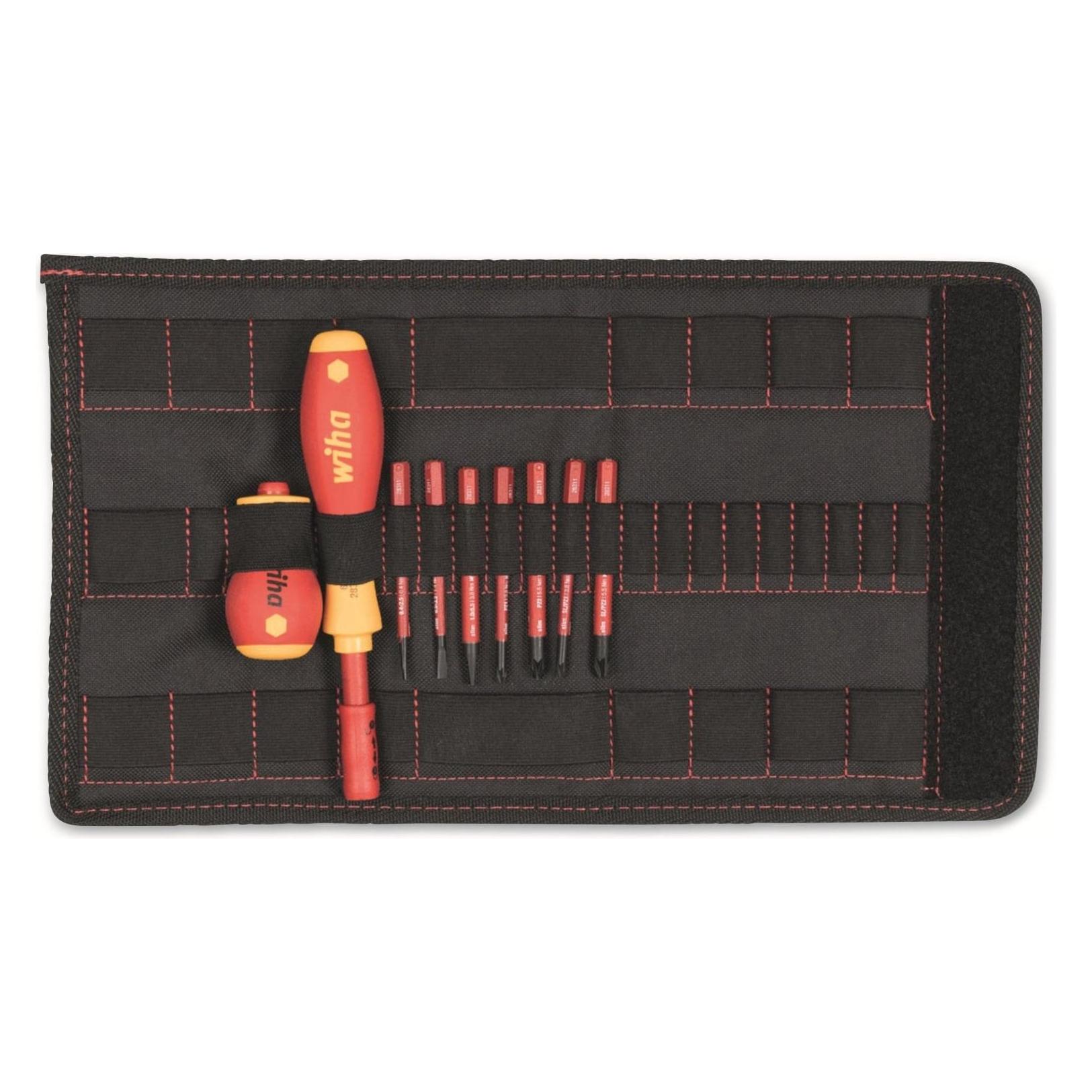 Wiha Bit Set slimVario (Pozidriv-Kreuzschlitz (PZ), Schlitzschrauben) (41233)