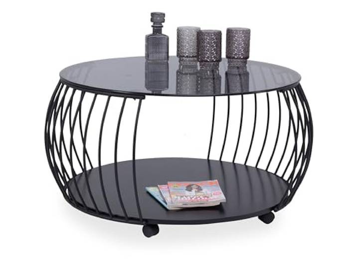 M2 Kollektion Shanghai 2 - Moderner Couchtisch (Ø 80 cm, H 46cm)
