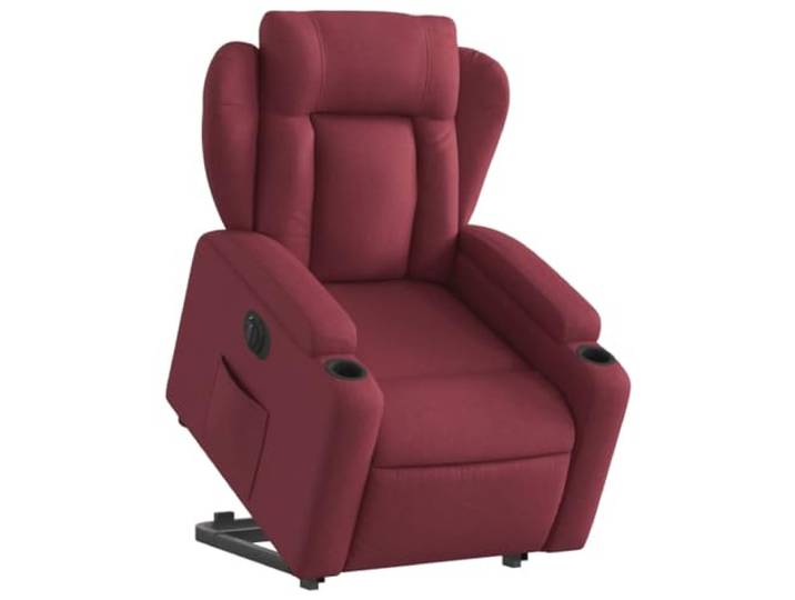vidaXL Relaxsessel mit Aufstehhilfe Elektrisch Weinrot Stoff