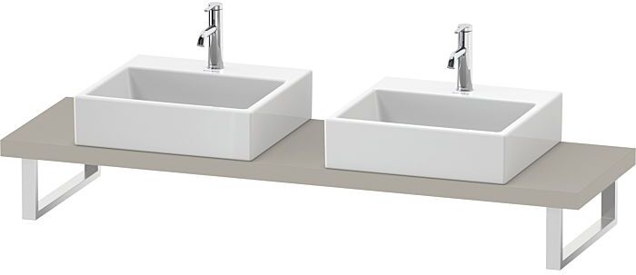 Duravit DuraStyle Konsole DS101C09191 für Aufsatzbecken, 2 Ausschnitte, Stärke 4.5 cm, Taupe