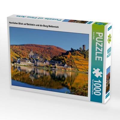 CALVENDO Puzzle Herrlicher Blick auf Beilstein und die Burg Metternich | 1000 Teile Lege-Größe 64x48cm Foto-Puzzle für glückliche Stunden