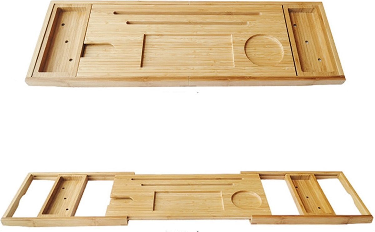 Frobin Badkuip Dienblad met Tablet Houder - Bamboe - Antislip