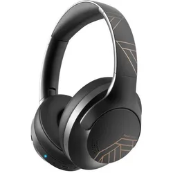 PowerLocus Wireless Headphones P3 (black-gold) (45 h, Kabelgebunden, Kabellos), Kopfhörer, Gold, Schwarz