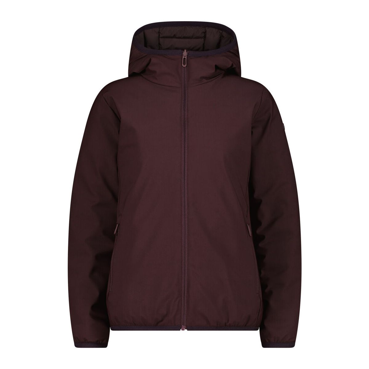 CMP Woman Padded Padded Reverse Jacket FIX Hood black berry (C595) 36 36K2616-C595-36