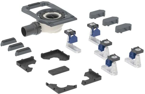 Geberit Duofix Duschwannenablauf 551550001 mit 5 Füßen, Sperrwasserhöhe 50mm