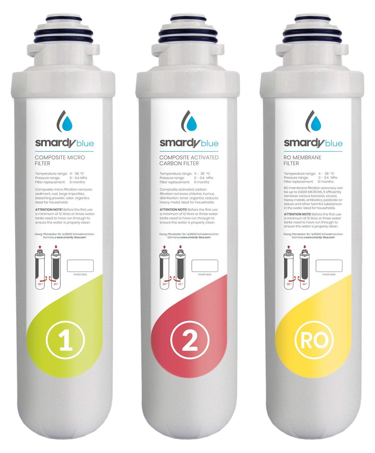 3in1 Ersatzfilter-Set für Noura Osmosesysteme