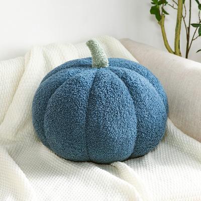On Spot Shop Decorative Cushion Plush Nordic Ins Sofa Backrest, Cute Orange Pumpkin Pillow For Living Room & Home Decoration blue 20cm