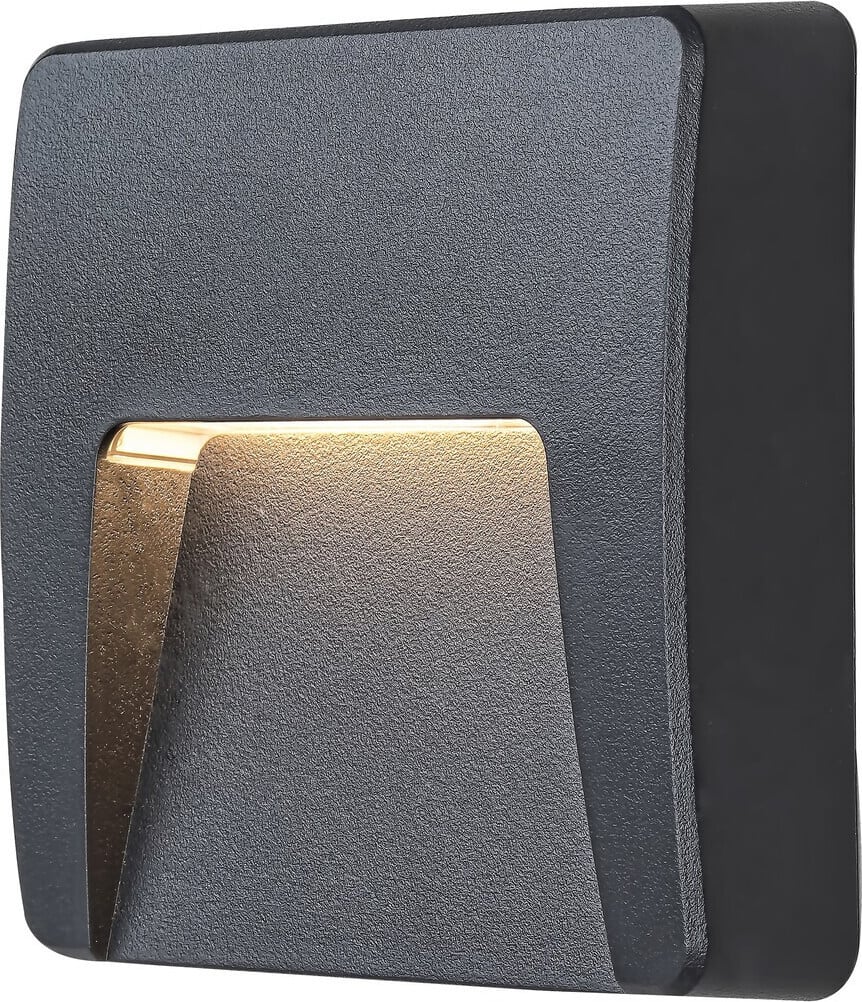 Rabalux Trento Buitenwandlamp, Vierkant, Antraciet, LED, 3W, 4000K, IP65