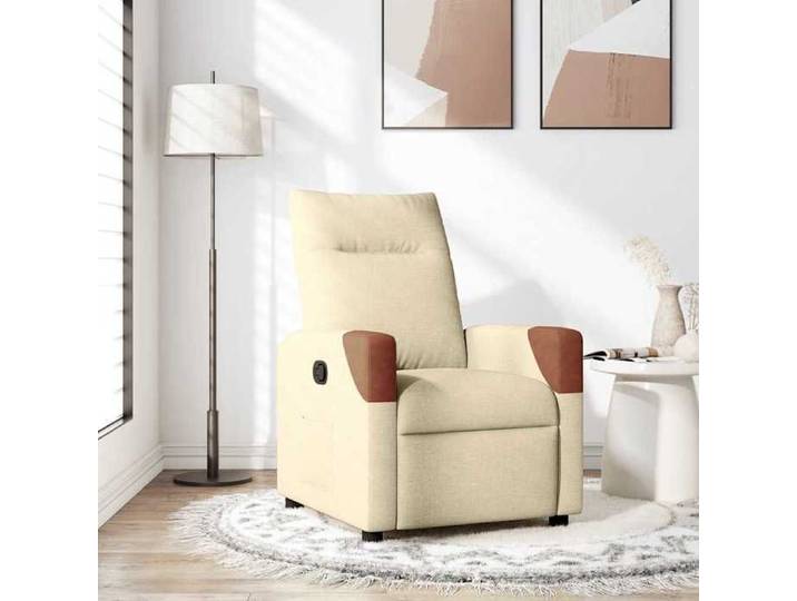Promo 2026  Fauteuil inclinable Charge 150kg 69x86x100 cm - Fauteuil Releveur Relax Crème Tissu 36383985