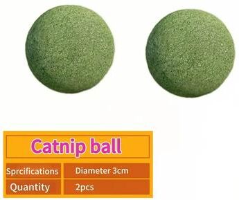 Inspire Select Natural Catnip Wall Ball Toy Rotating Sticky Dental Chew Toy For Cats & Kittens catnip Ball 2 Pcs
