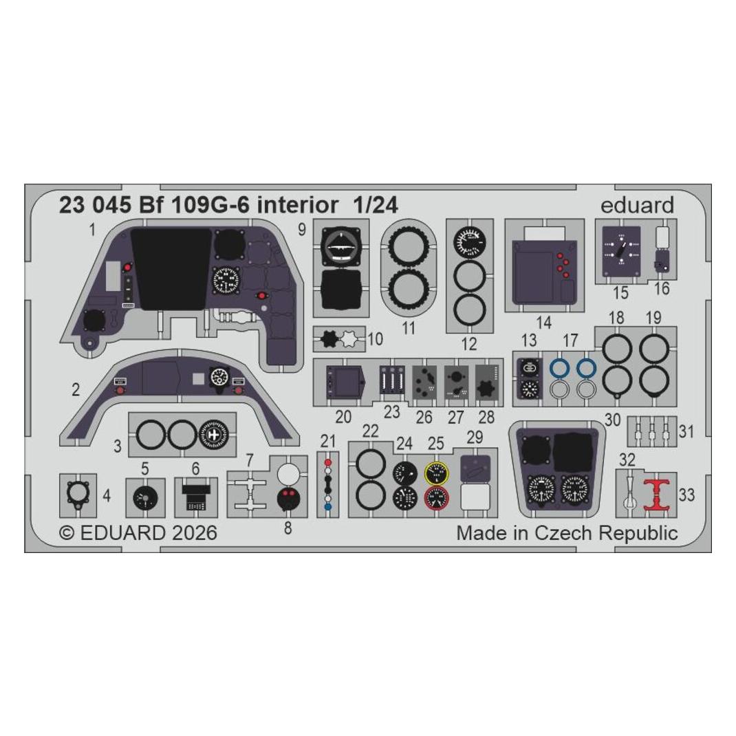 Eduard Bf 109G-6 interior for Airfix (23045)