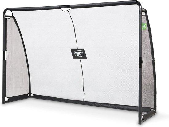 Famanu Fußballtor für Kinder mit Trainingsschirm - 300x200cm - Schwarz