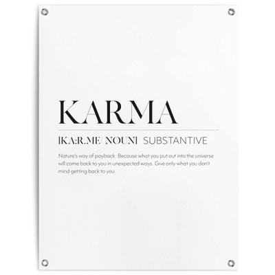 Poster REINDERS "Karma", schwarz (farbe bild(er): schwarz, weiß), B:60cm H:80cm T:0,1cm, Leinwand, Bilder, Poster, Outdoor für Garten oder Balkon
