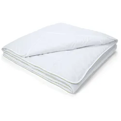 irisette® greenline Steppdecke Dacron®-Aktivkohle - weiß