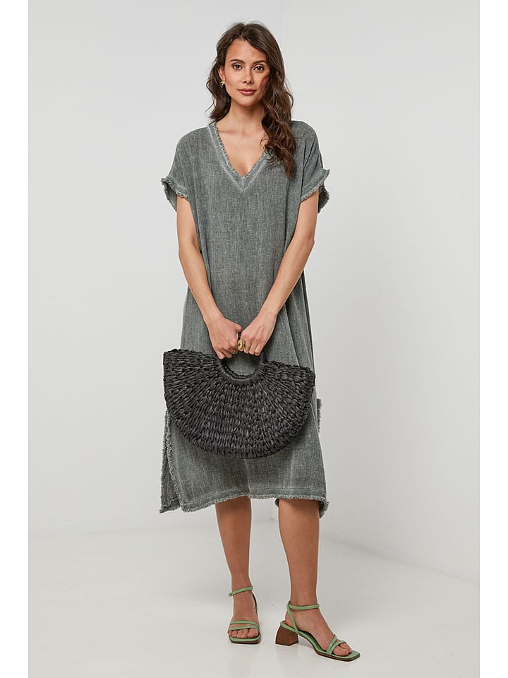 Lin Passion Kleid in Khaki - 40/42