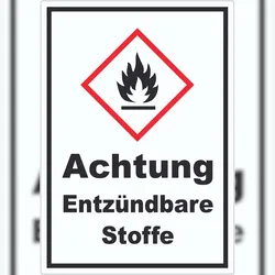HB-Druck Aufkleber Entzündbare Stoffe Flamme A5 (148x210mm)