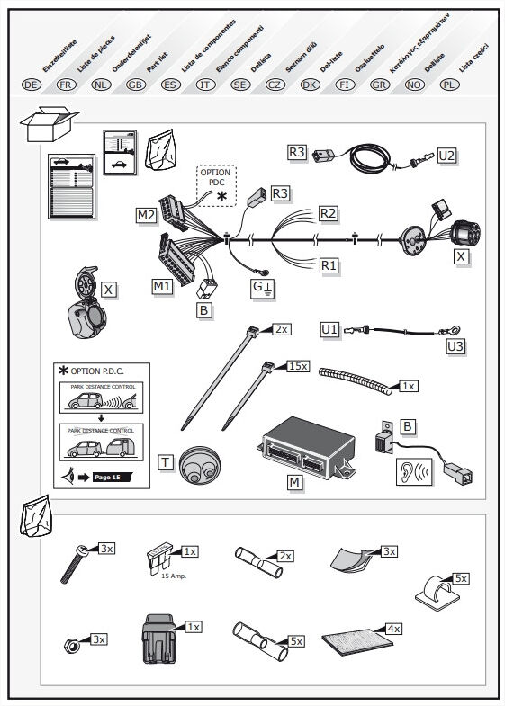 FAISCEAU SPECIFIQUE 7 BROCHES POUR JEEP WRANGLER JK (04/07-08/18)