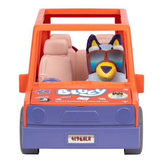 Bluey - Bluey Buddies Big Heeler 4Wd ; Bluey - 8" Plush Vehicle for Kids - Bluey Fans - Ages 3 and Up