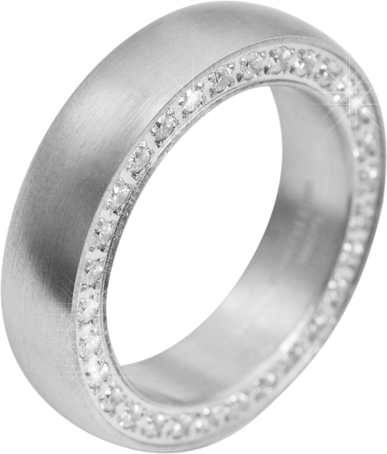 Fingerring AKZENT "Damara, silberfarbig, langlebig" Gr. 56, silber (silberfarbig), Fingerringe, Damen, 56, Edelstahl, Fingerring