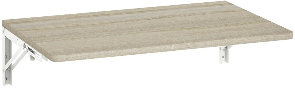 Merax Wandklaptafel Eiken met Wit, Breedte: 60 cm, Diepte: 40 cm