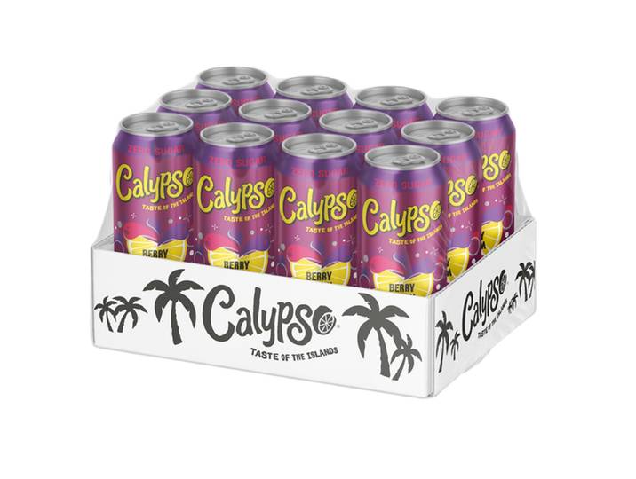 CALYPSO Limonade Pétillante Fleur de Baies Zéro Sucre Pack de 12x33cl